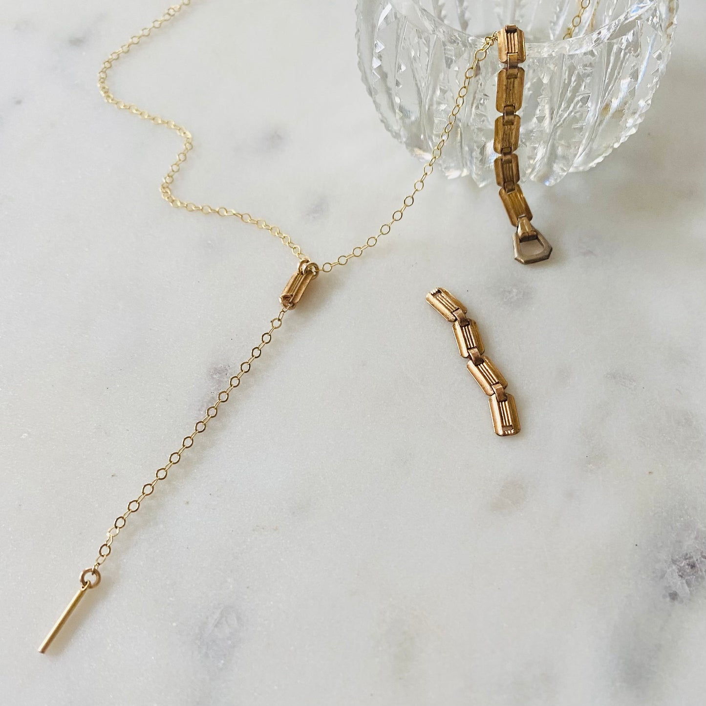 Vintage Watch Band Necklace