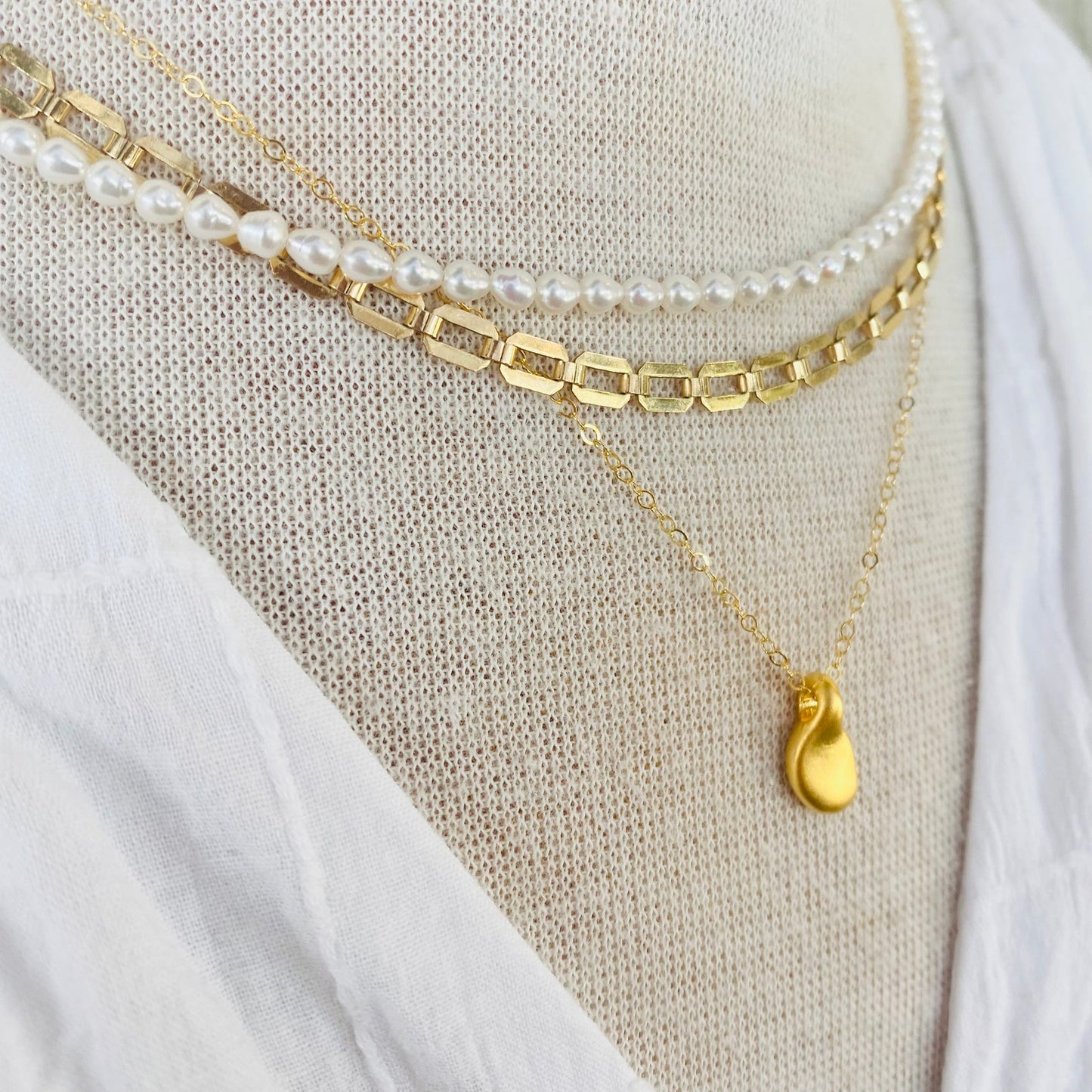 Beveled Rectangle Necklace
