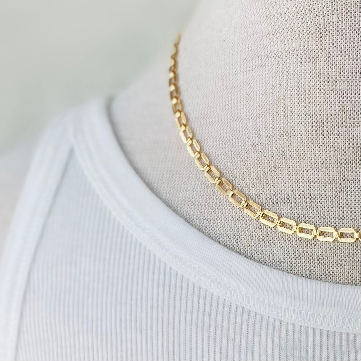 Beveled Rectangle Necklace