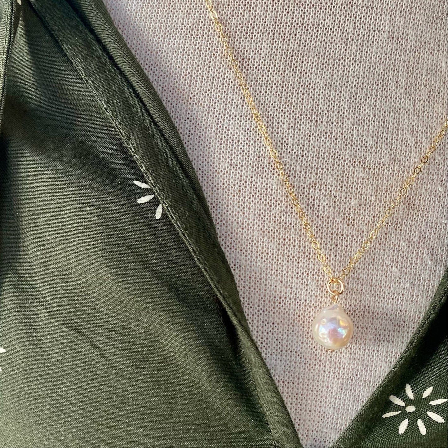Baroque Pearl Drop Necklace