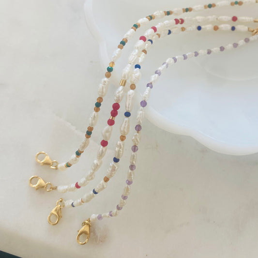 Rugby Striped Pearl Bracelet