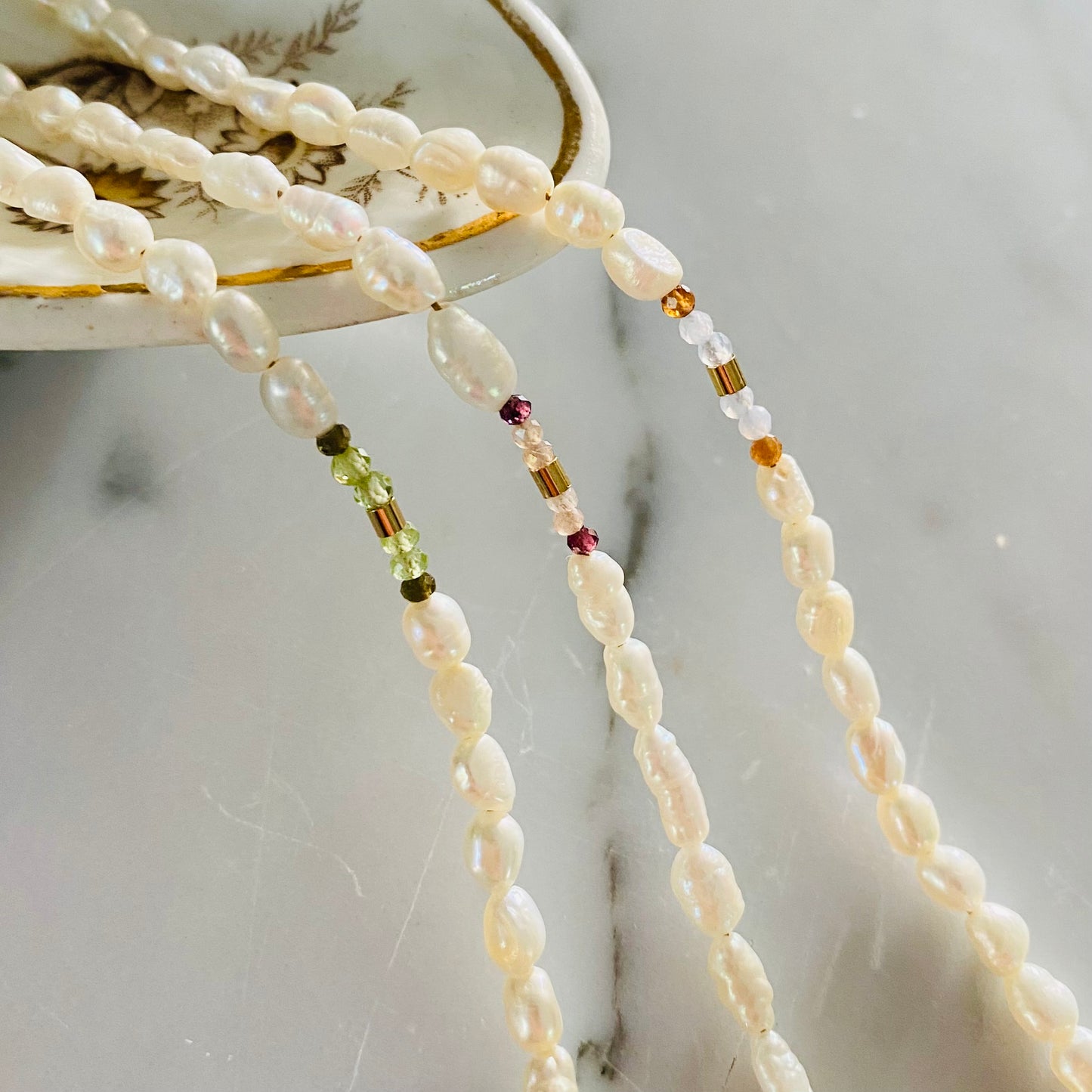 Rugby Stripe Preloved Pearl Bracelet