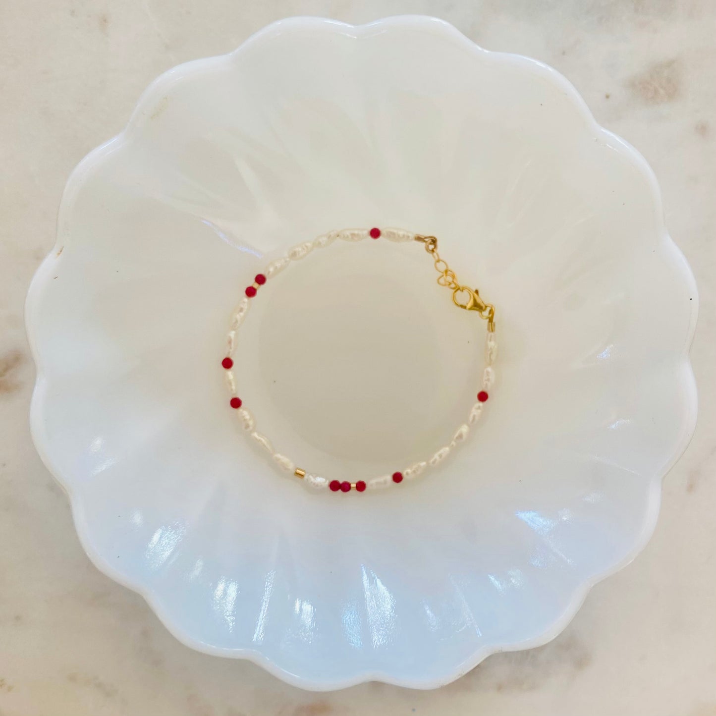 Rugby Striped Pearl Bracelet