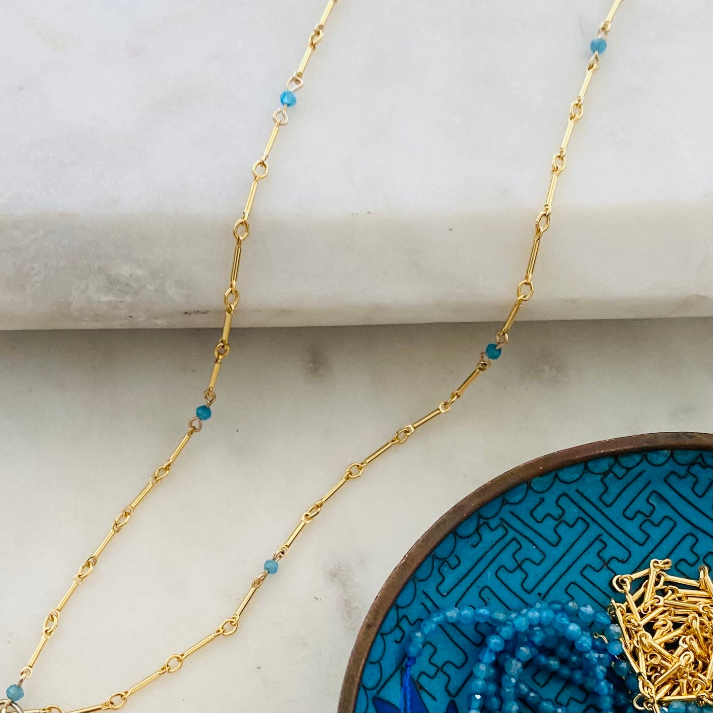Rugby Stripe Bar Chain Necklace