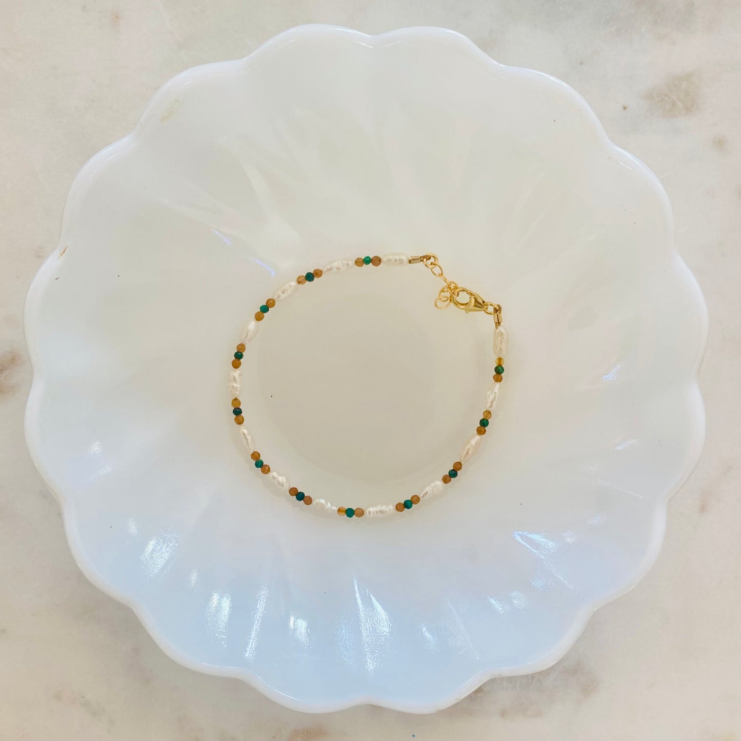 Rugby Striped Pearl Bracelet