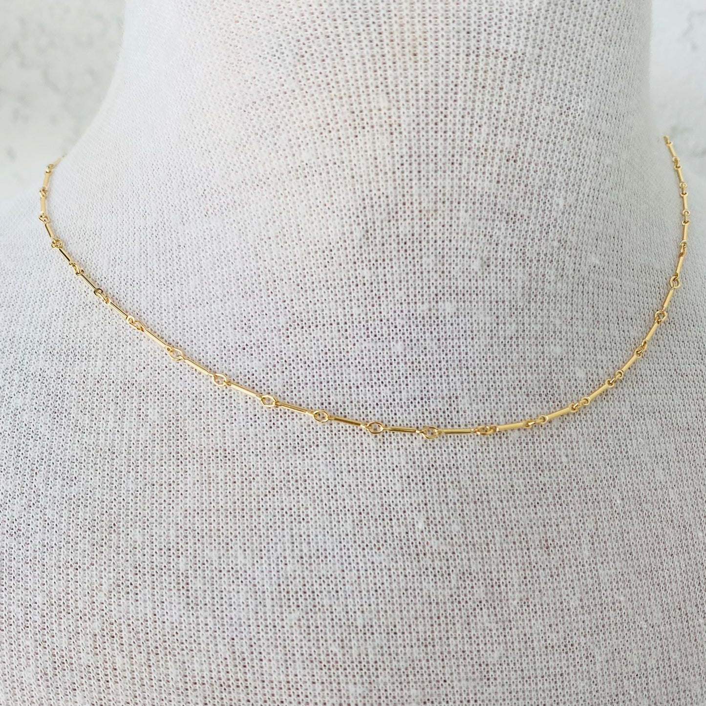 Tiny Bar Chain Necklace
