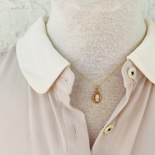 Tiny Vintage Cameo Necklace