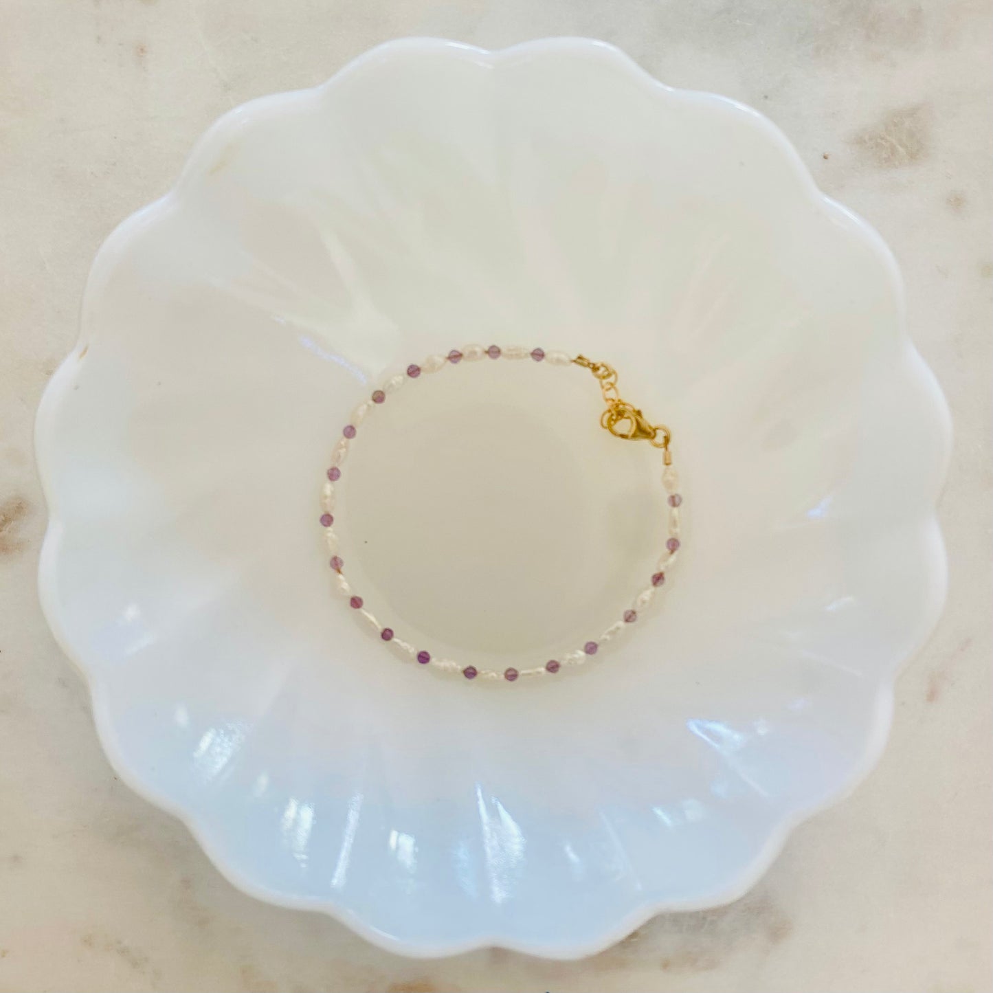Rugby Striped Pearl Bracelet