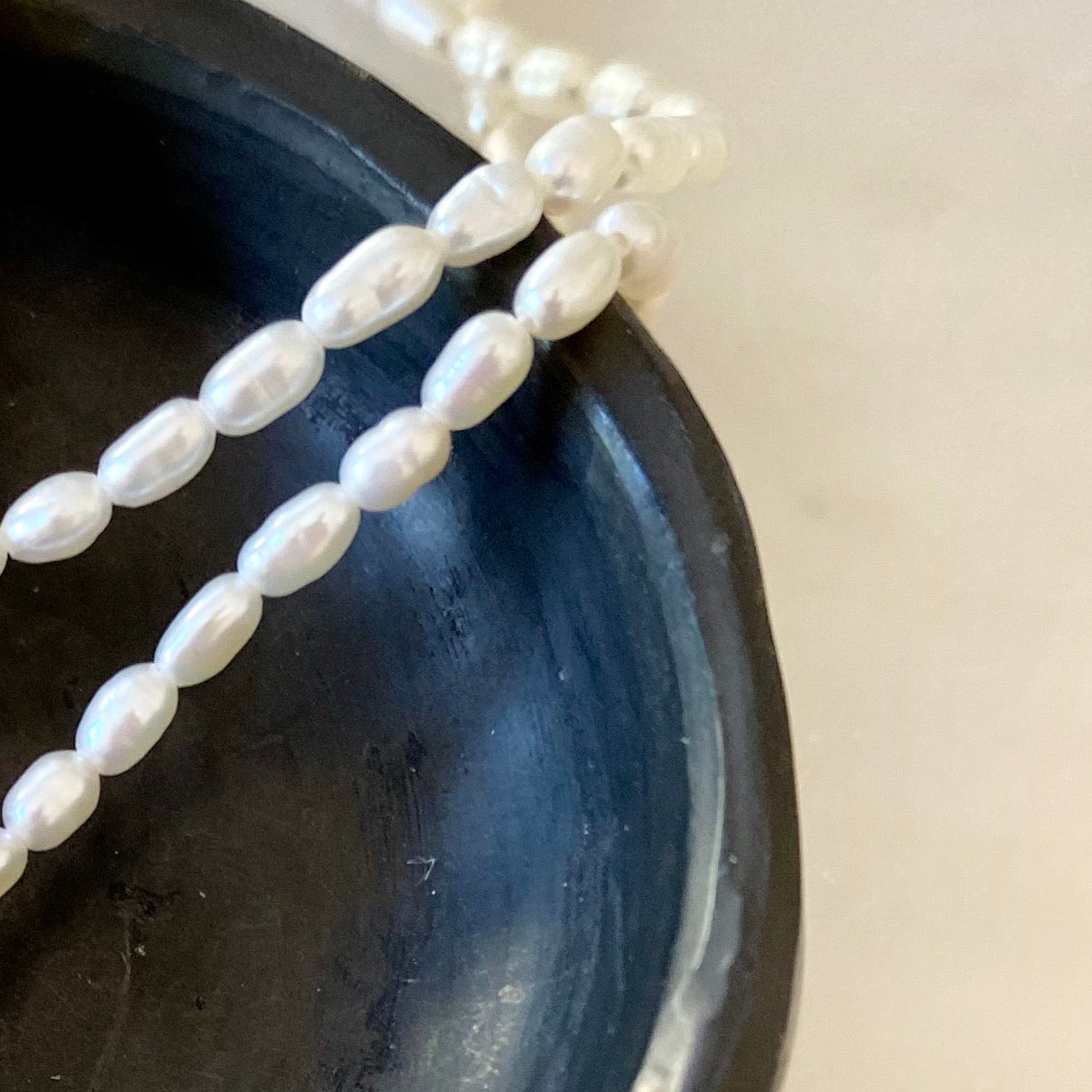 Tiny Rice Pearl Necklace